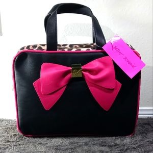 Betsey Johnson Cheetah Print Top Handle Weekender Bag